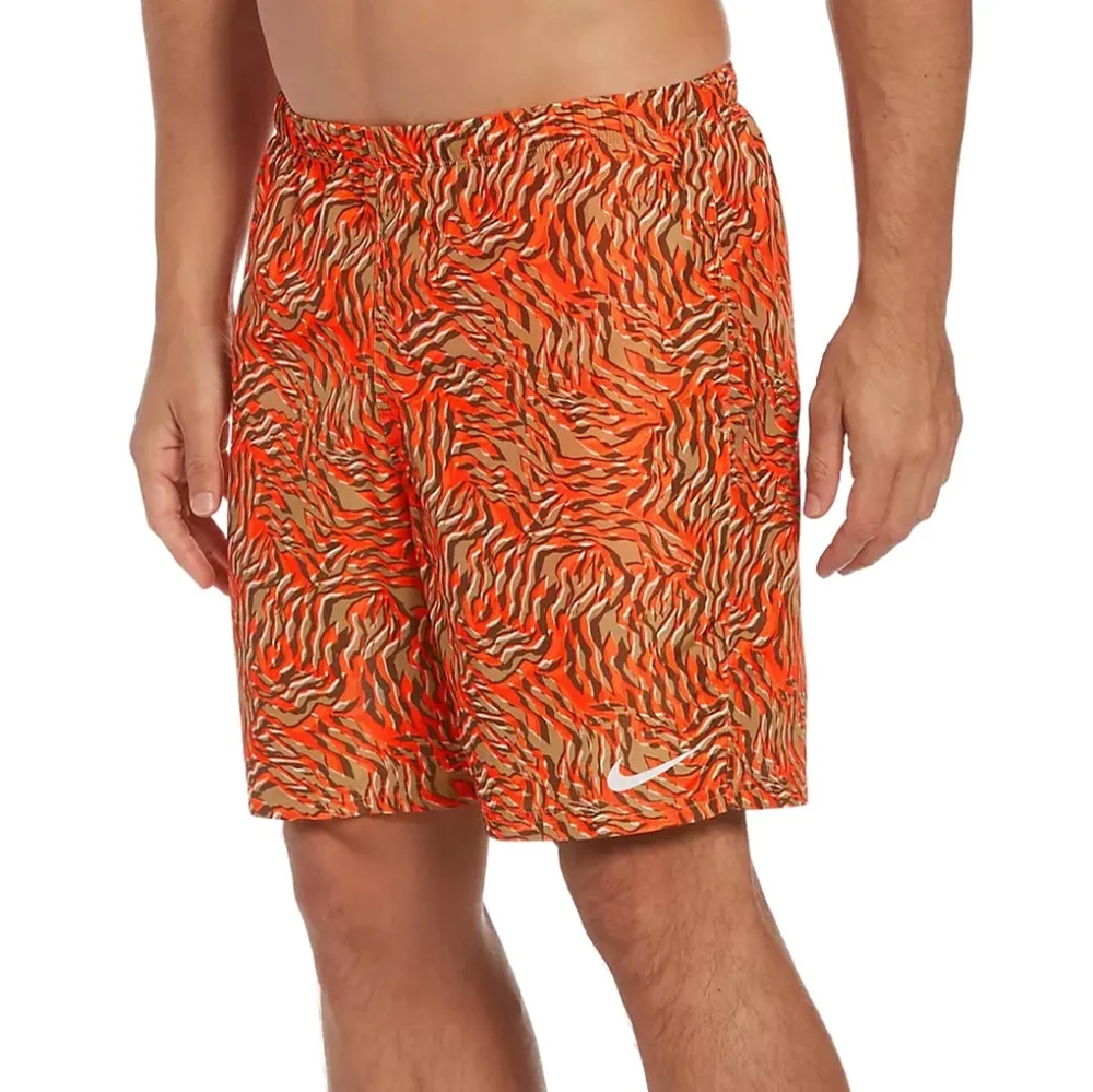 Nike Men's NWT Orange Wild Packable Volley Swim Trunks/Shorts Size Small